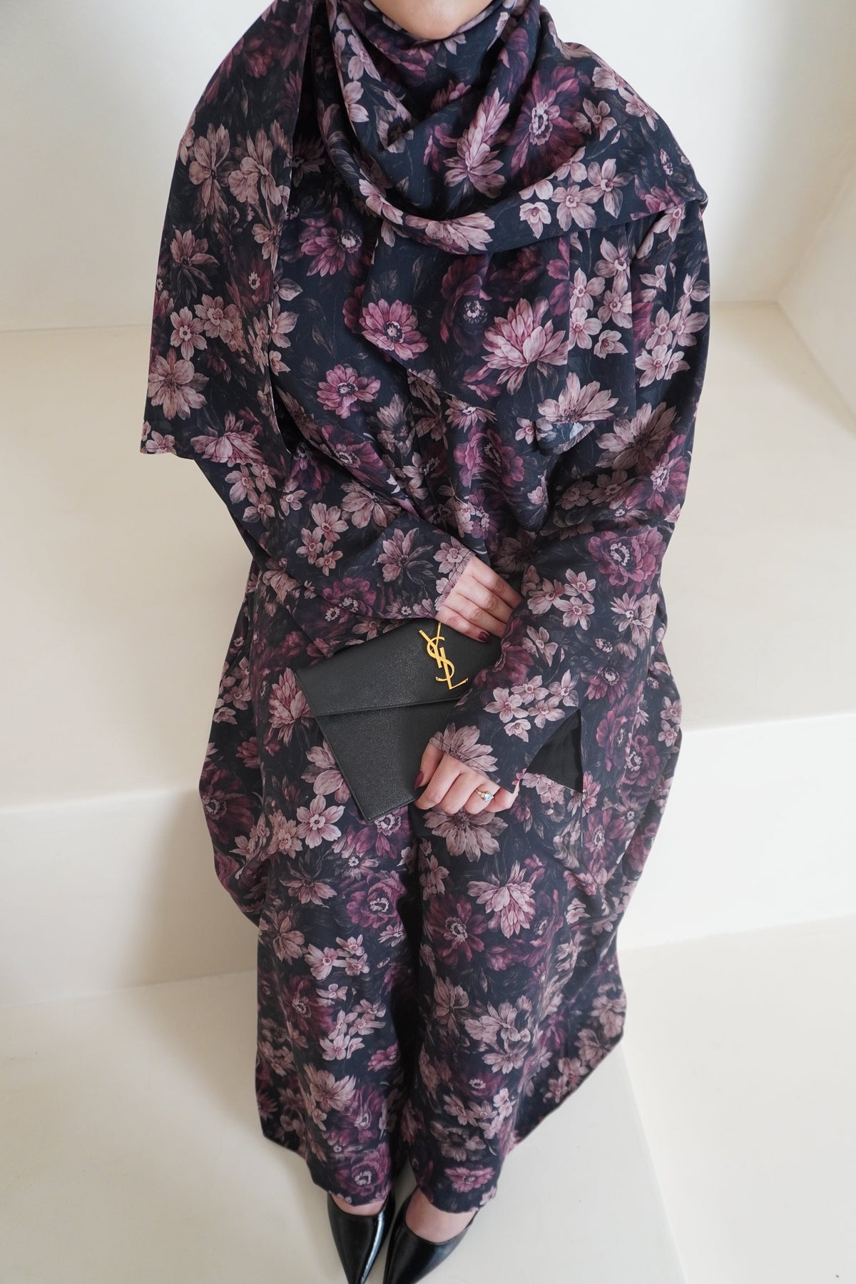 Moonlit Violet Abaya